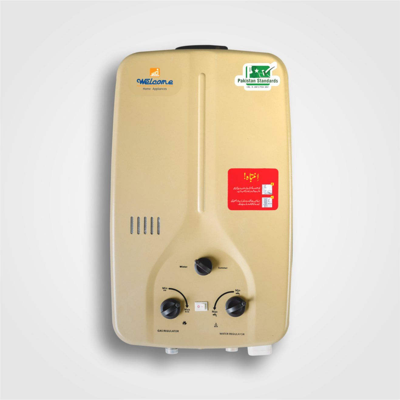 WIG-8 Litre Gas Instant Geyser (temperature guage) Led