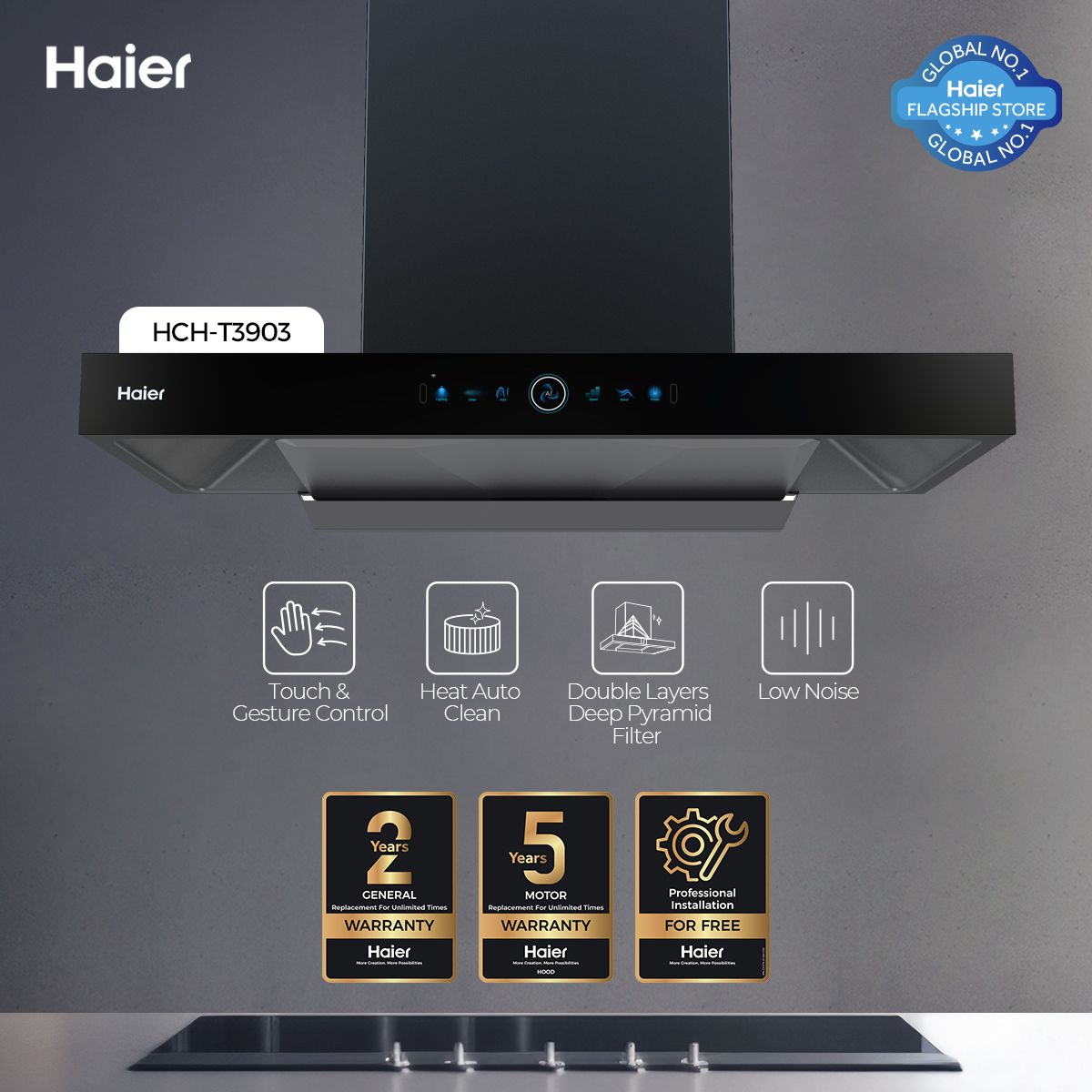 Haier HCH-T3903+ Kitchen Range Hood
