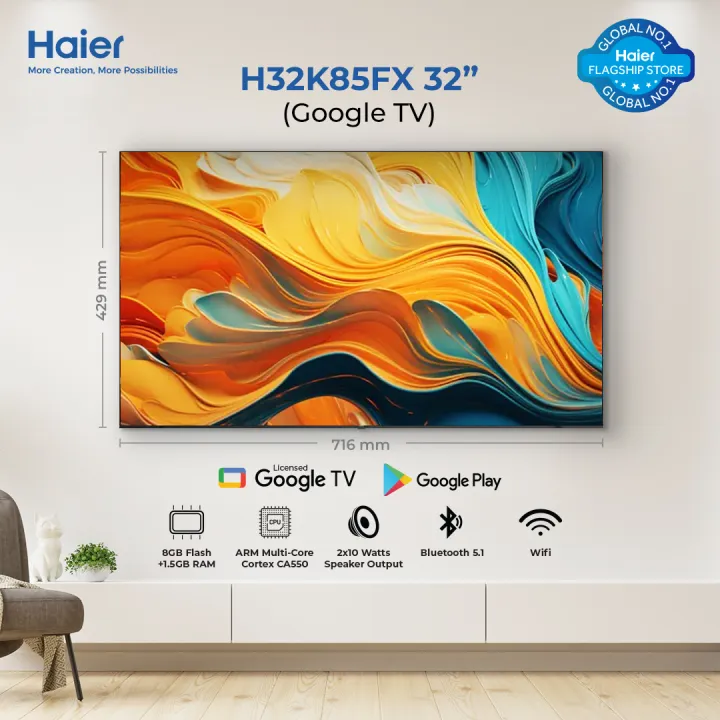 Haier H32K85FX+ 32" Smart TV