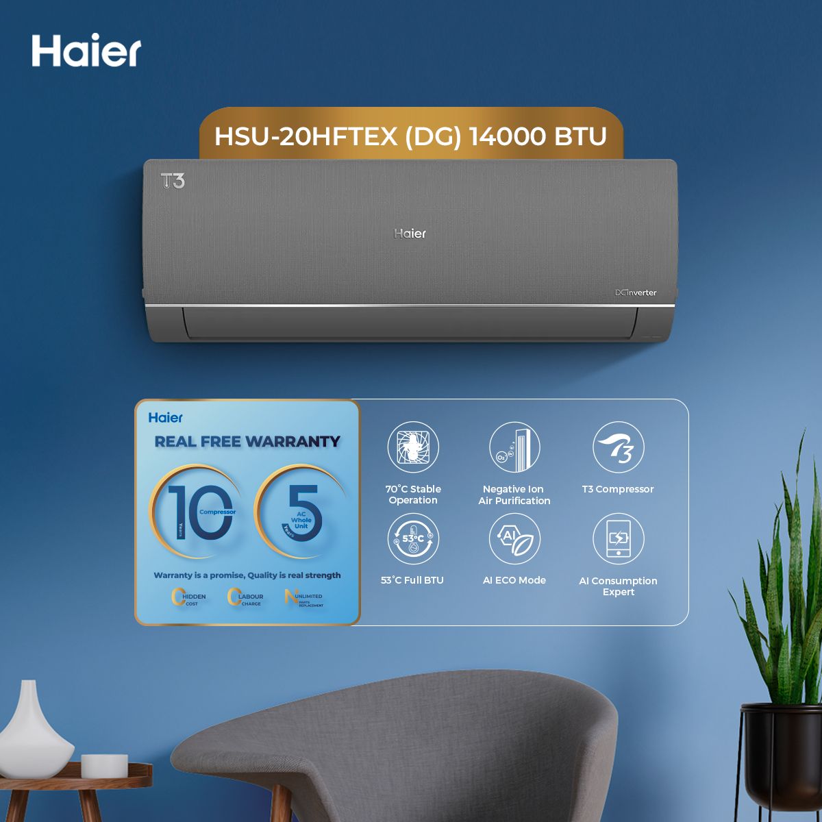 Haier HSU-20HFTEX(DG) Air Conditioner