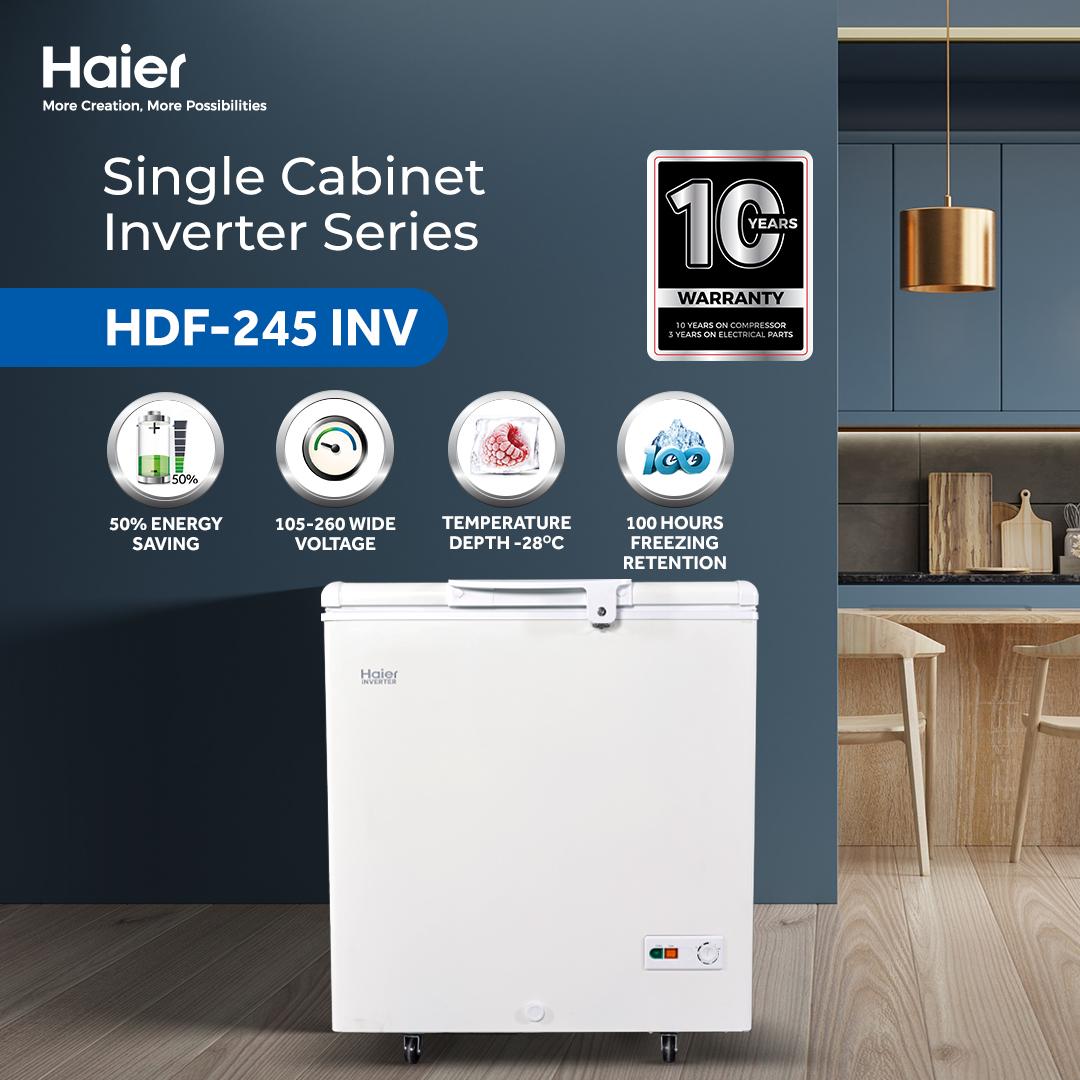 Haier R290 Refrigerant- HDF-245INV Deep Freezer